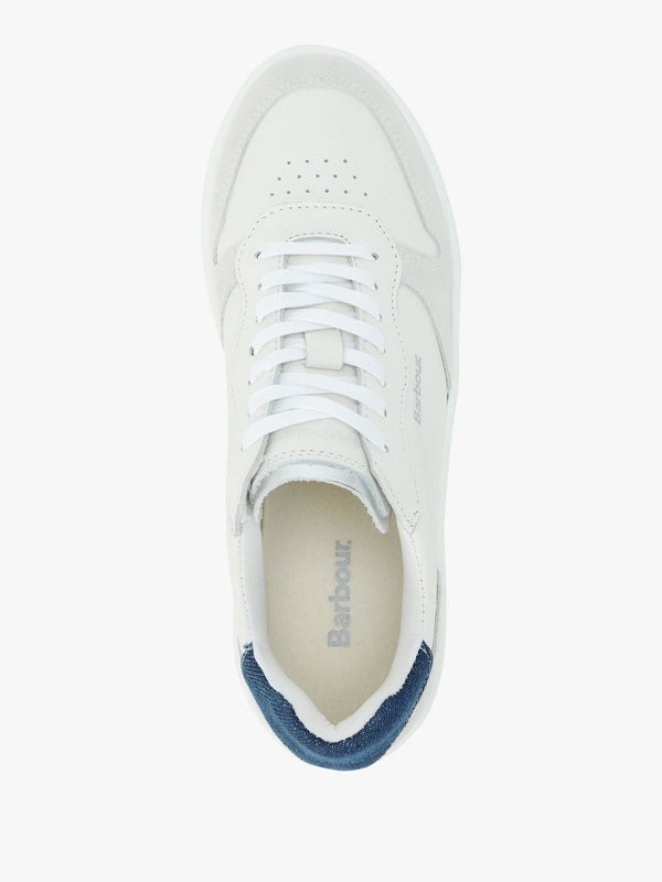 Celeste White & Chambray Leather Trainers