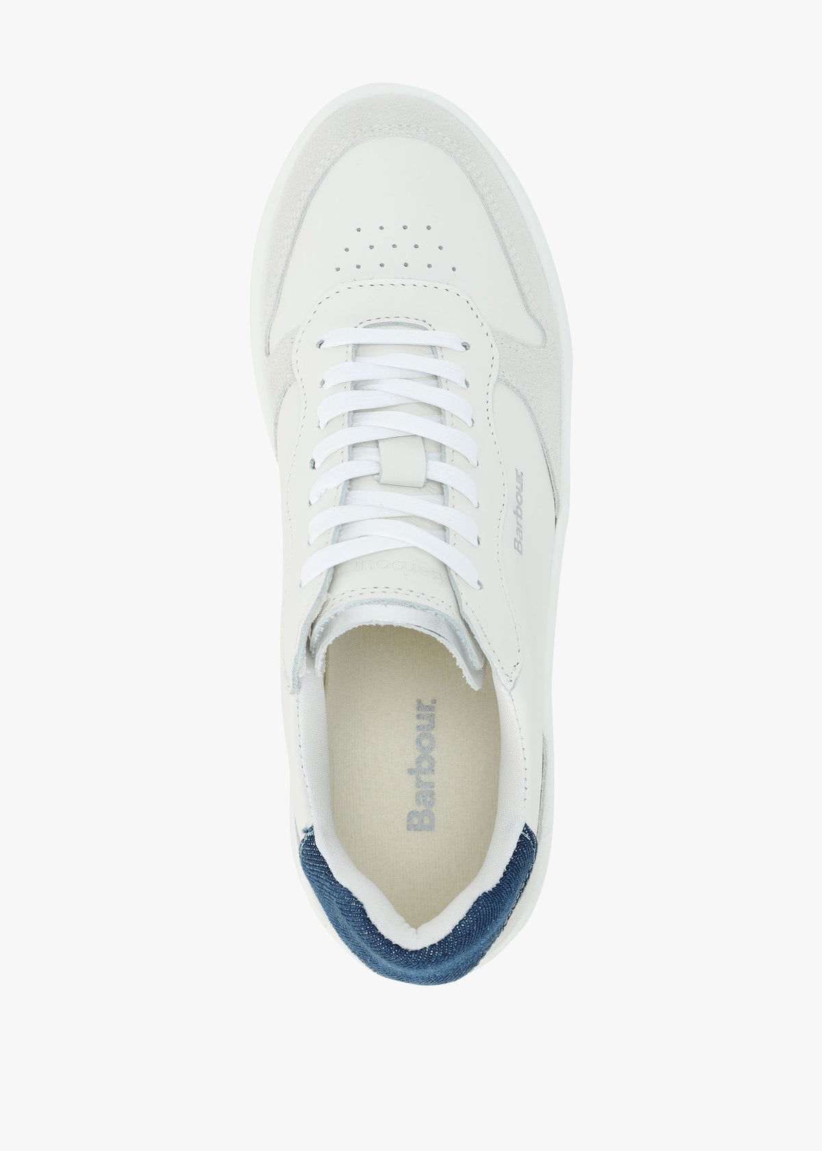 Celeste White & Chambray Leather Trainers