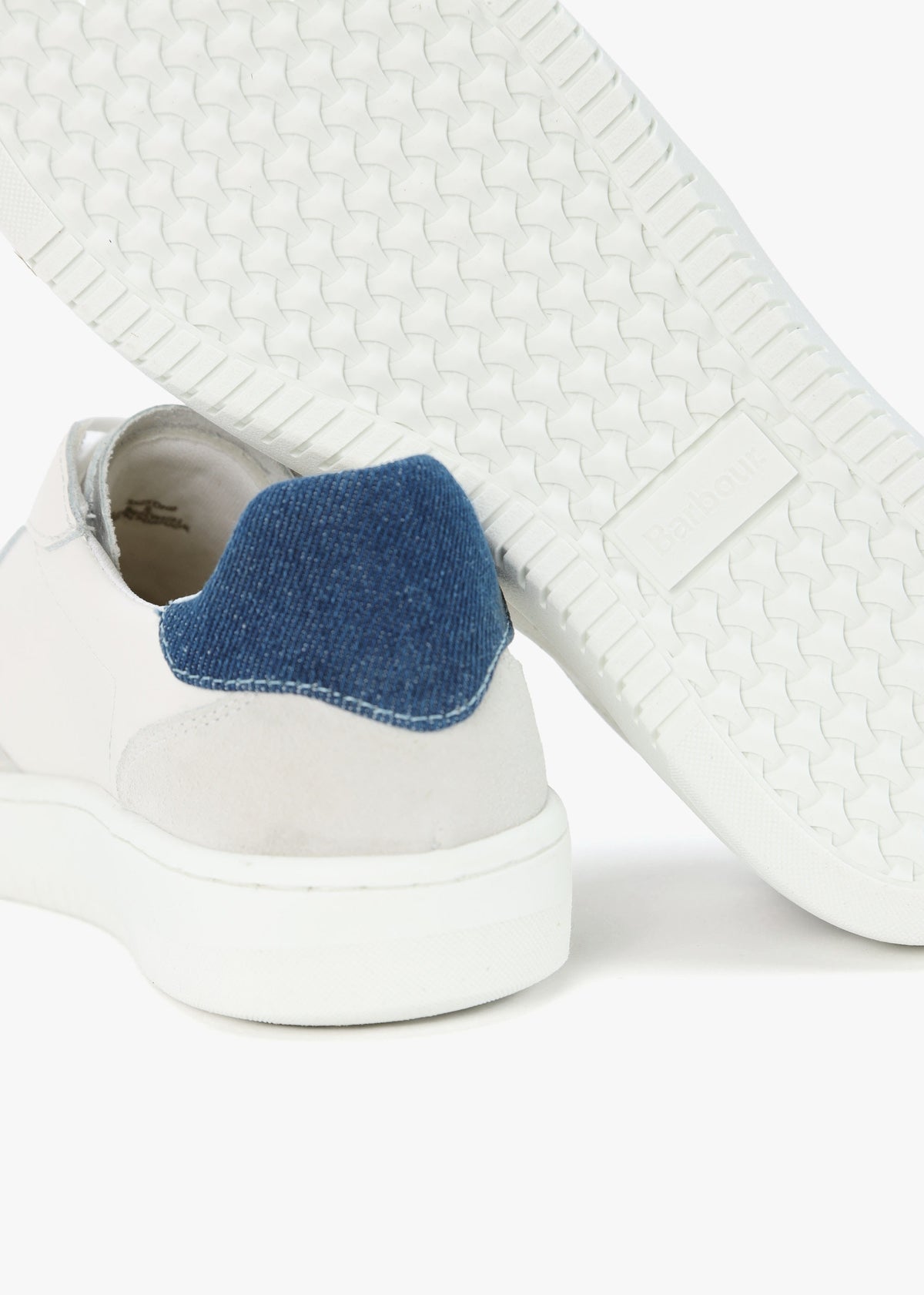 Celeste White & Chambray Leather Trainers