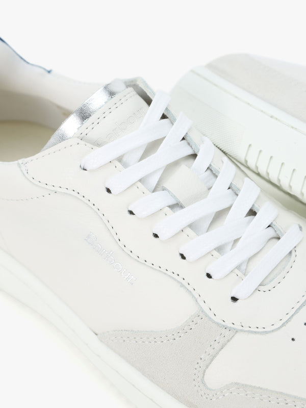 Celeste White & Chambray Leather Trainers