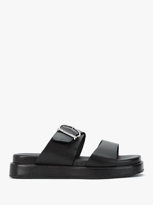 Adele Black Leather Sandals