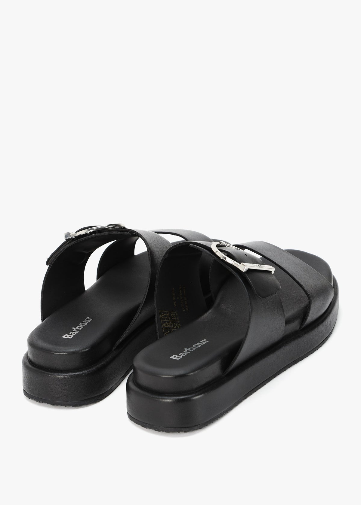 Adele Black Leather Sandals
