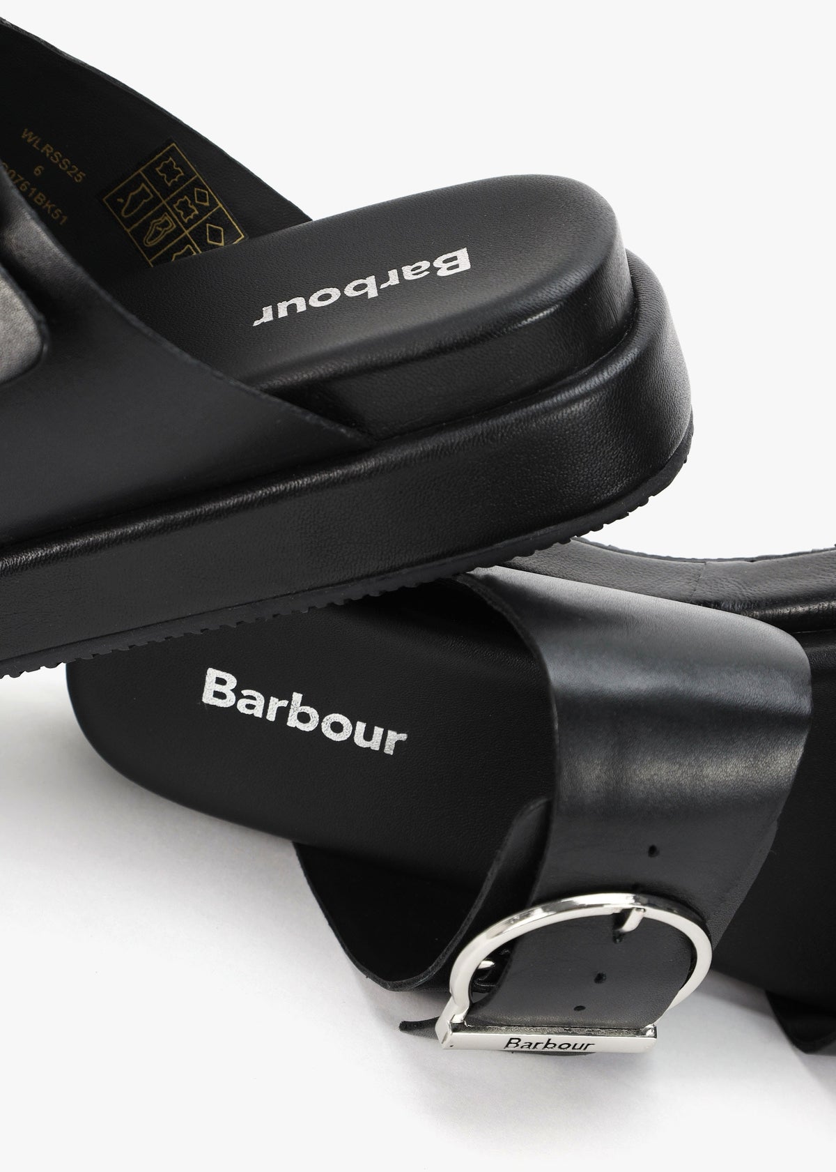 Adele Black Leather Sandals