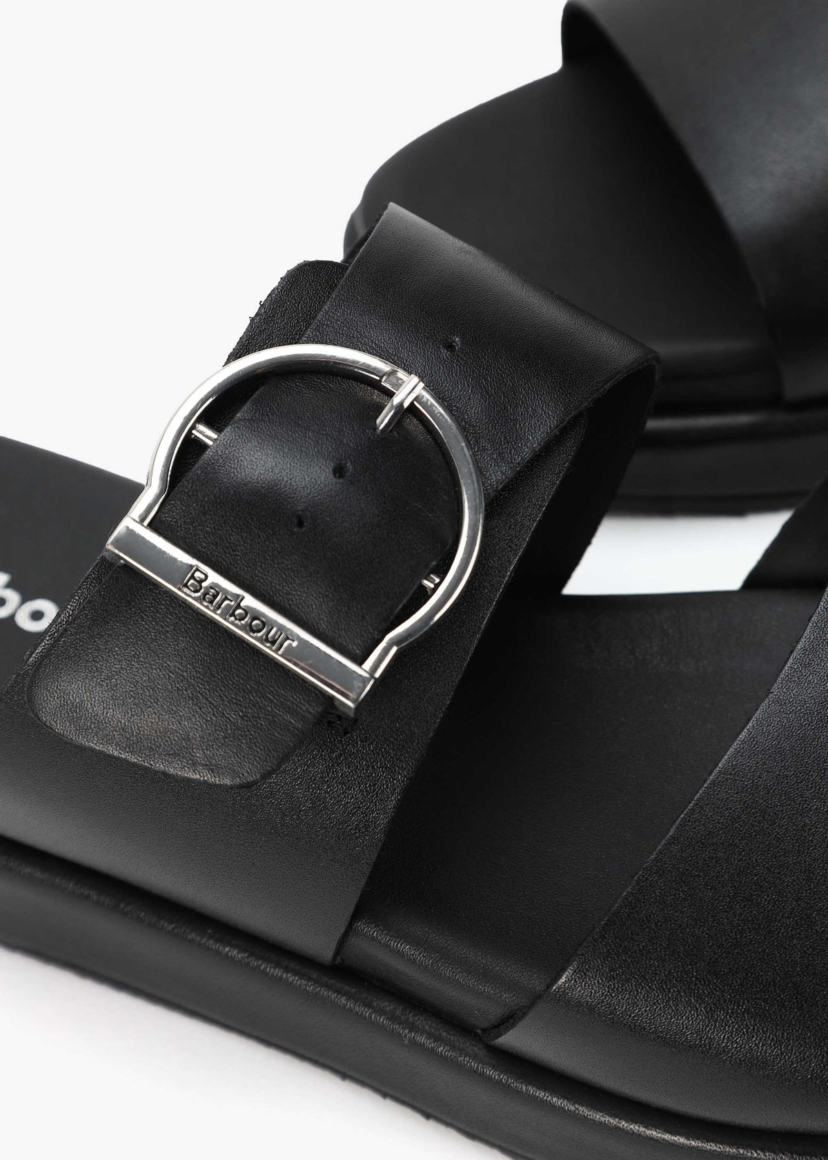 Adele Black Leather Sandals