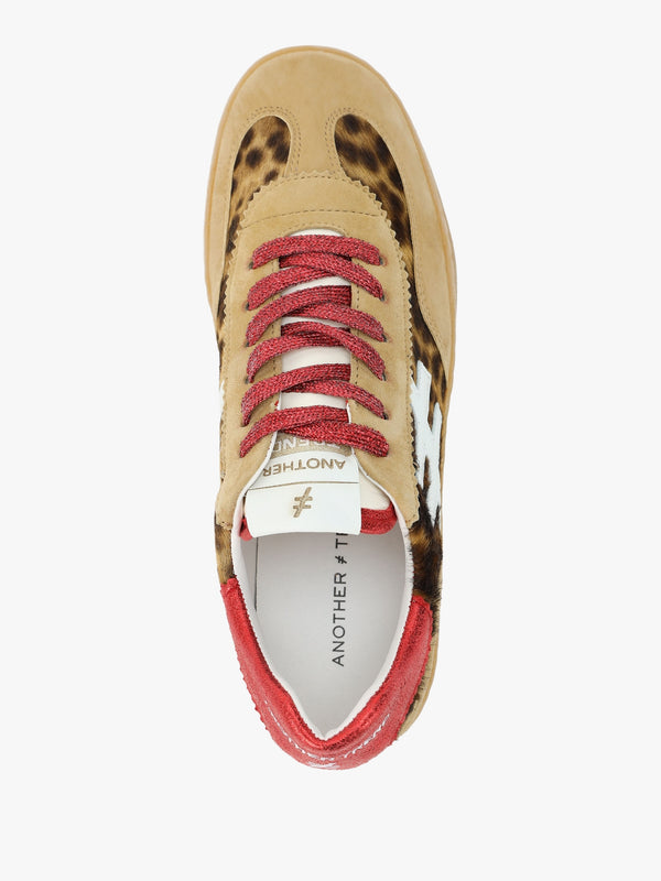 Leopard Suede & Calf Hair Trainers