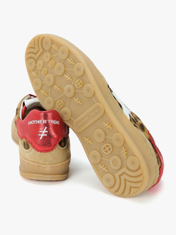 Leopard Suede & Calf Hair Trainers