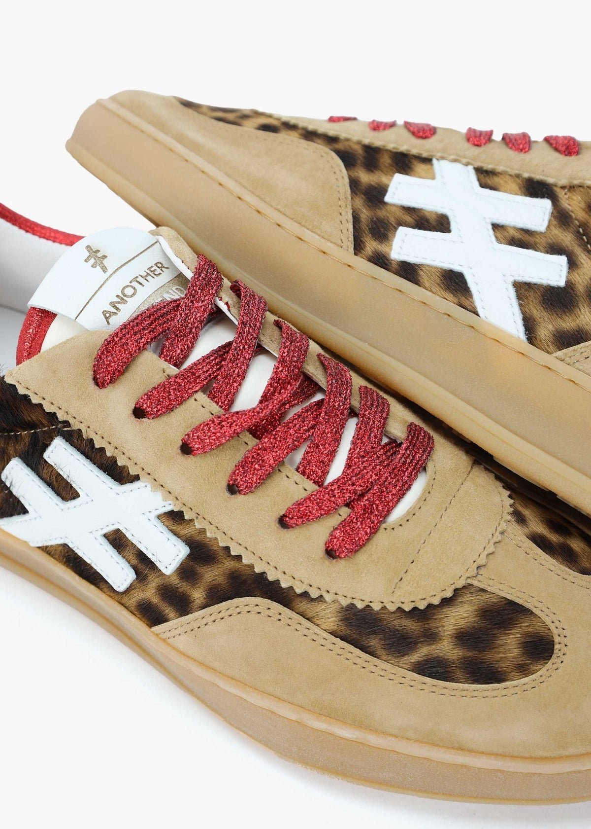 Leopard Suede & Calf Hair Trainers