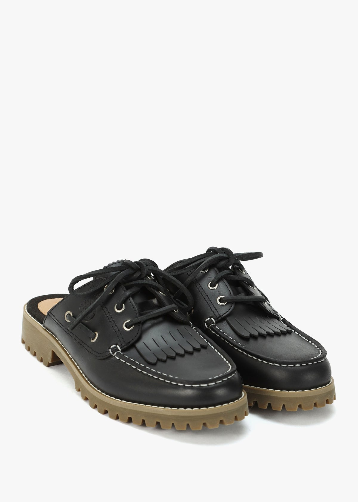 Women’s Noreen Black Leather Backless Mules