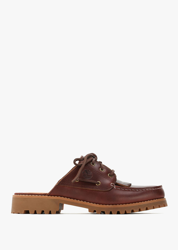 Women’s Noreen Burgundy Leather Backless Mules