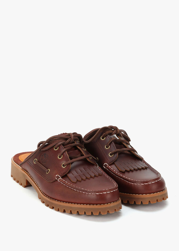 Women’s Noreen Burgundy Leather Backless Mules