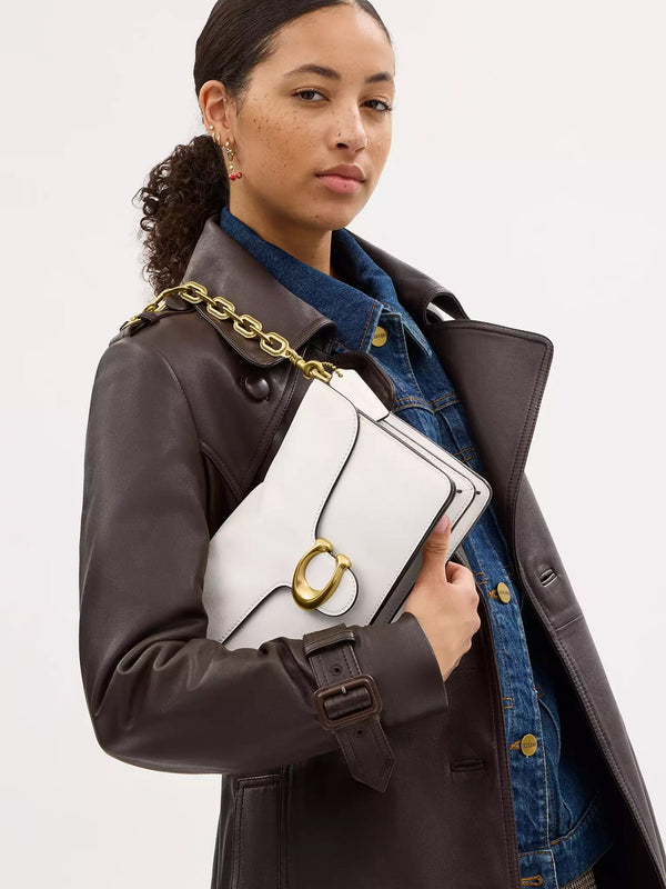 Chain Tabby Chalk Leather Shoulder Bag