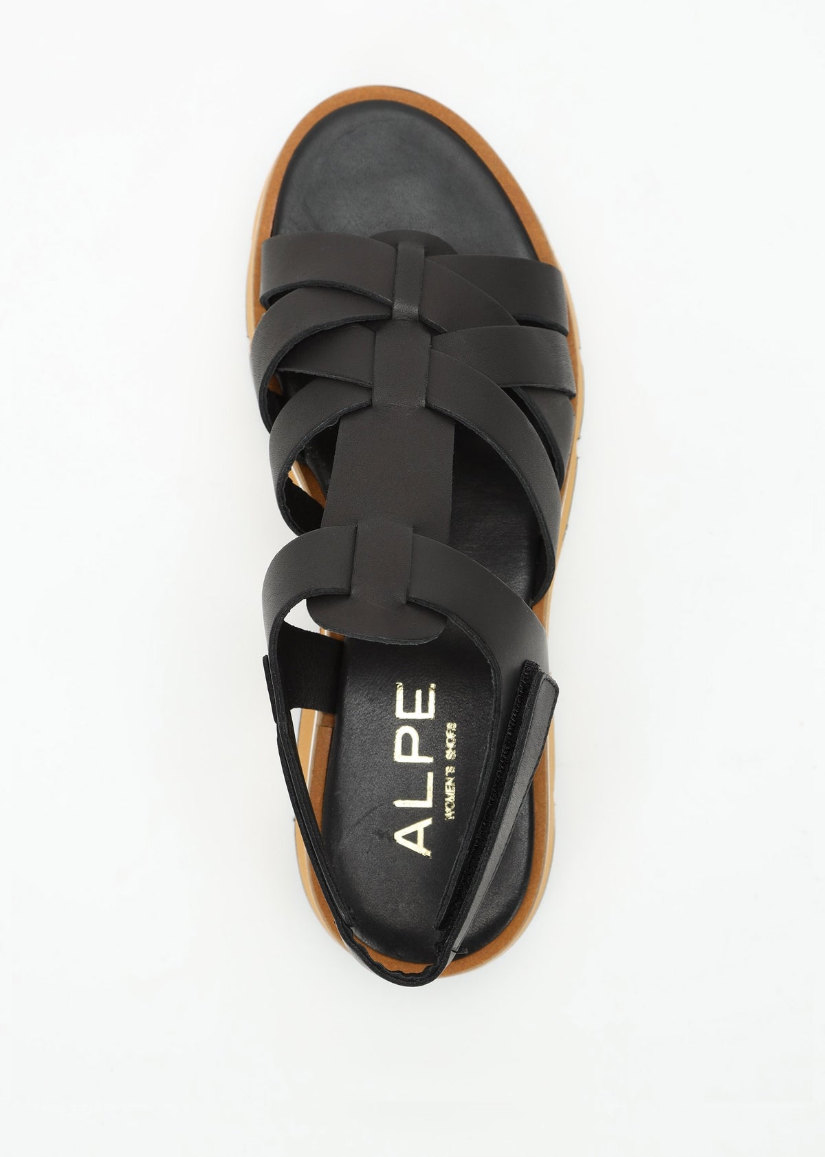Angola Black Leather Chunky Gladiator Sandals