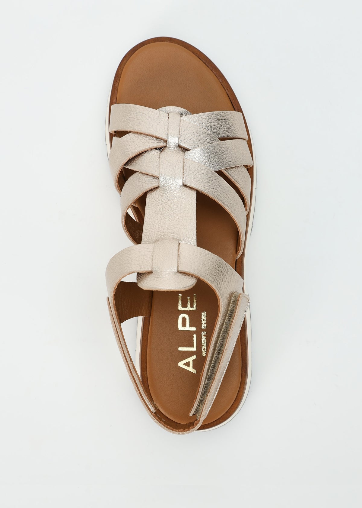 Angola Gold Leather Chunky Gladiator Sandals