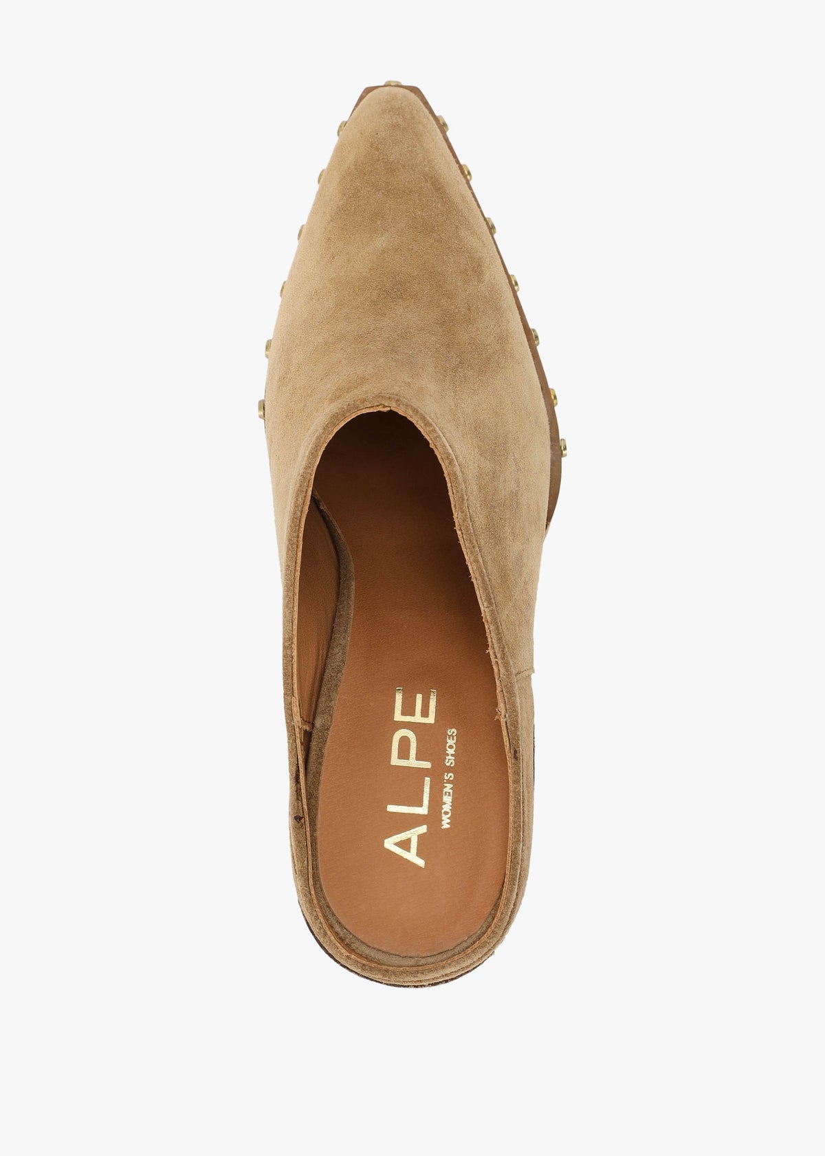 Antwerp Tan Suede Western Stacked Heel Backless Mules
