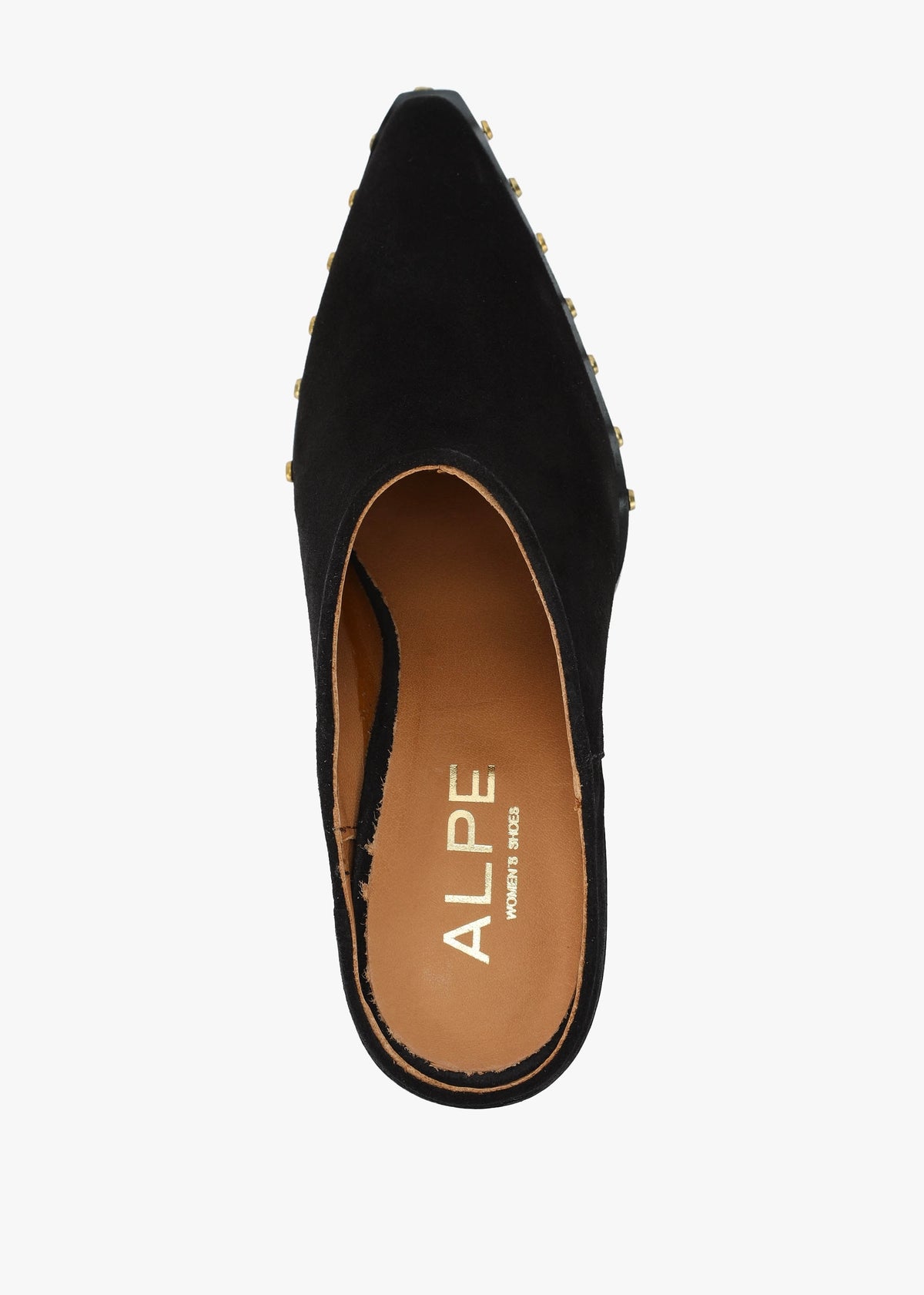 Antwerp Black Suede Western Stacked Heel Backless Mules