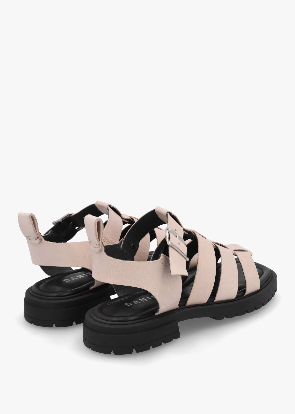 Ifish Cream Leather Gladiator Sandals