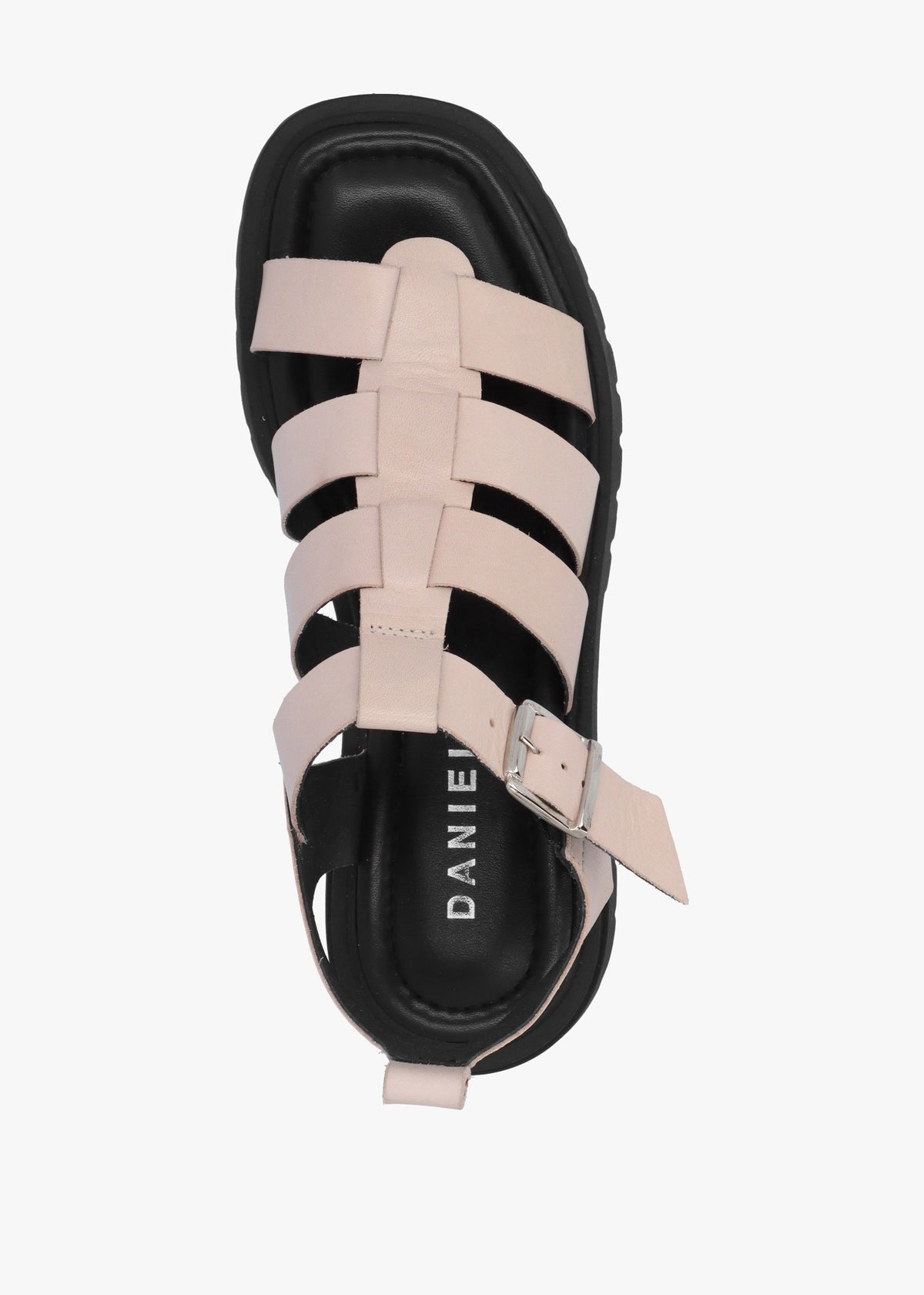 Ifish Cream Leather Gladiator Sandals
