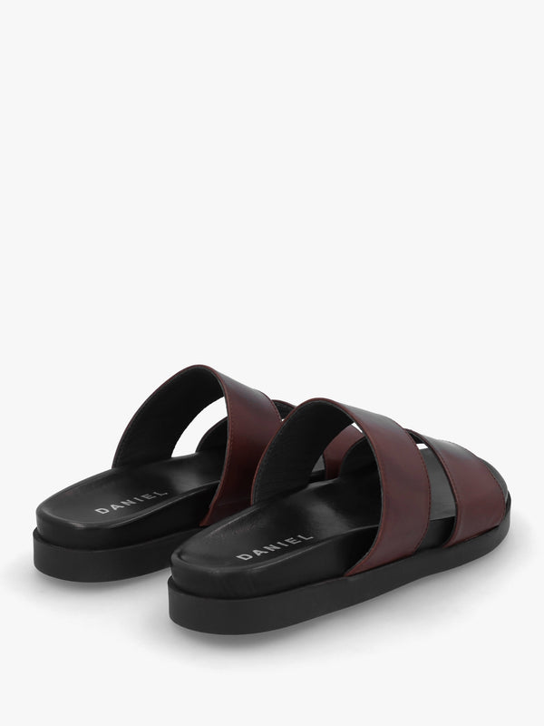 Imogen Brown Leather Two Band Mules
