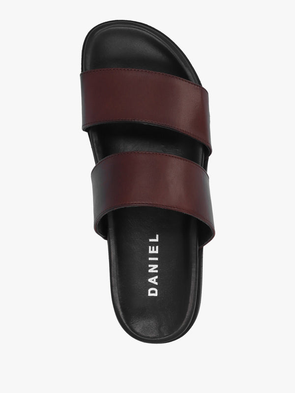 Imogen Brown Leather Two Band Mules