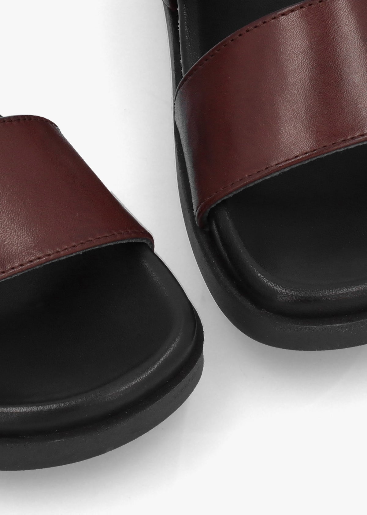 Imogen Brown Leather Two Band Mules
