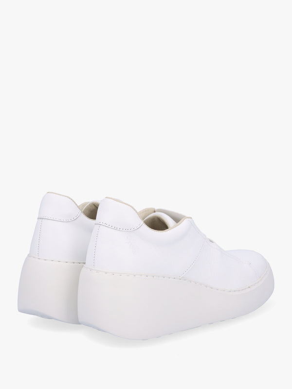 Dito II White Leather Wedge Trainers