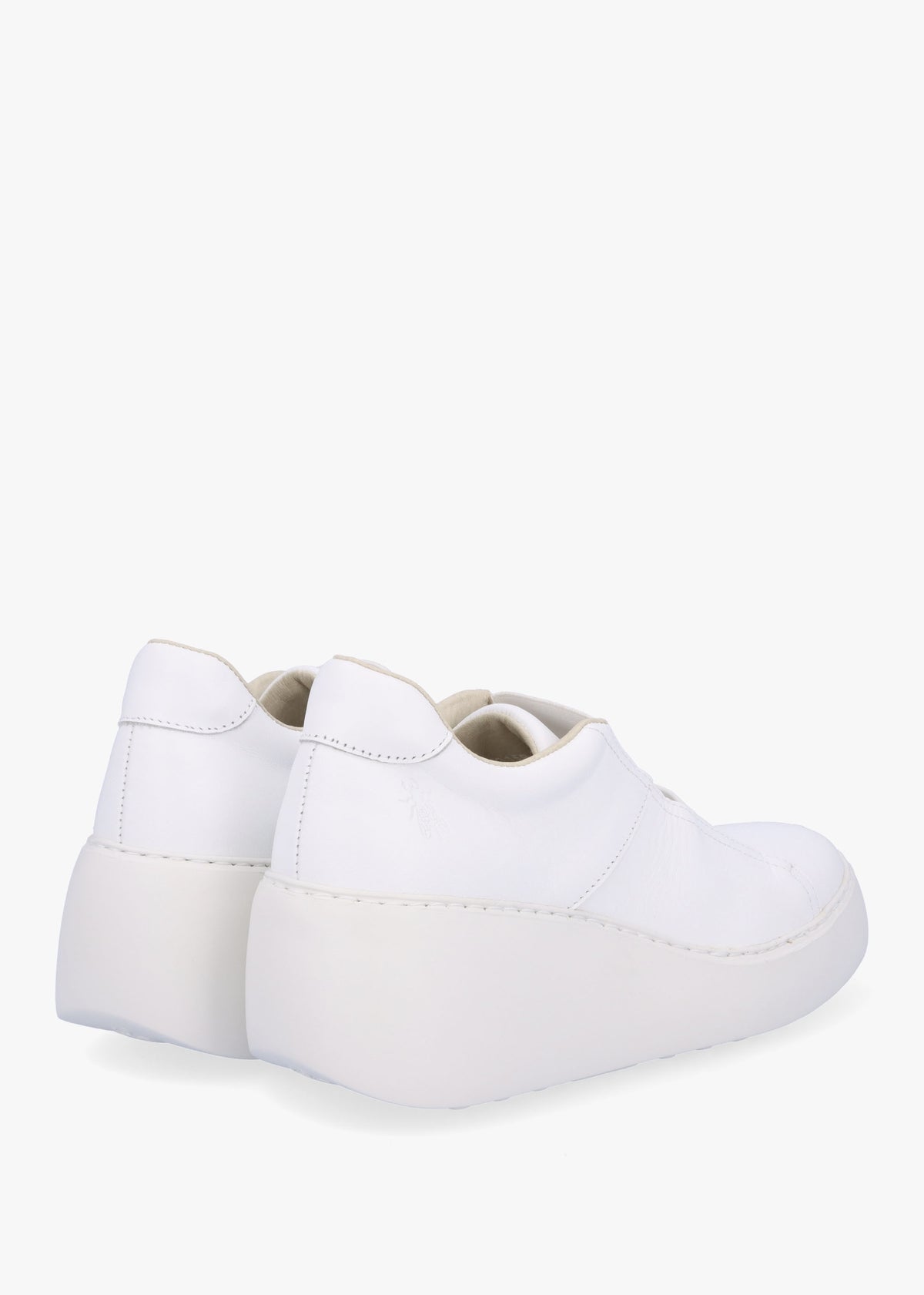Dito II White Leather Wedge Trainers