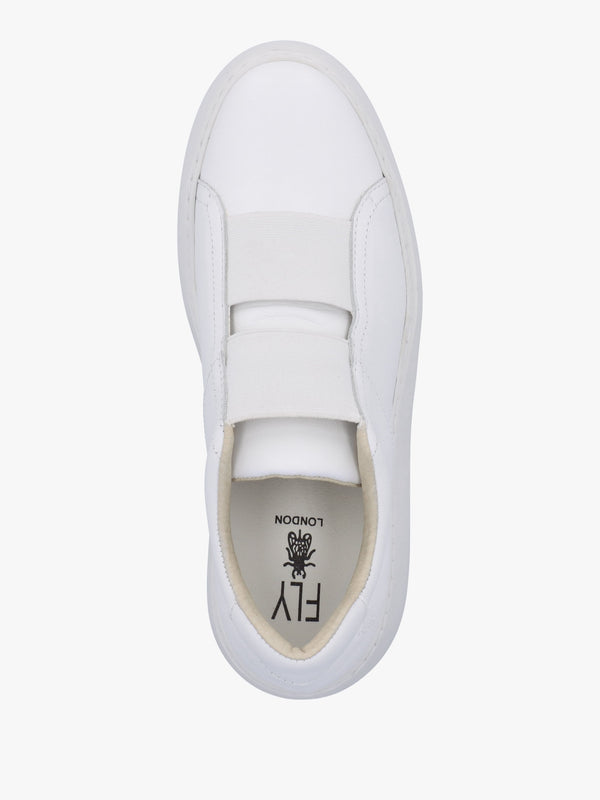 Dito II White Leather Wedge Trainers