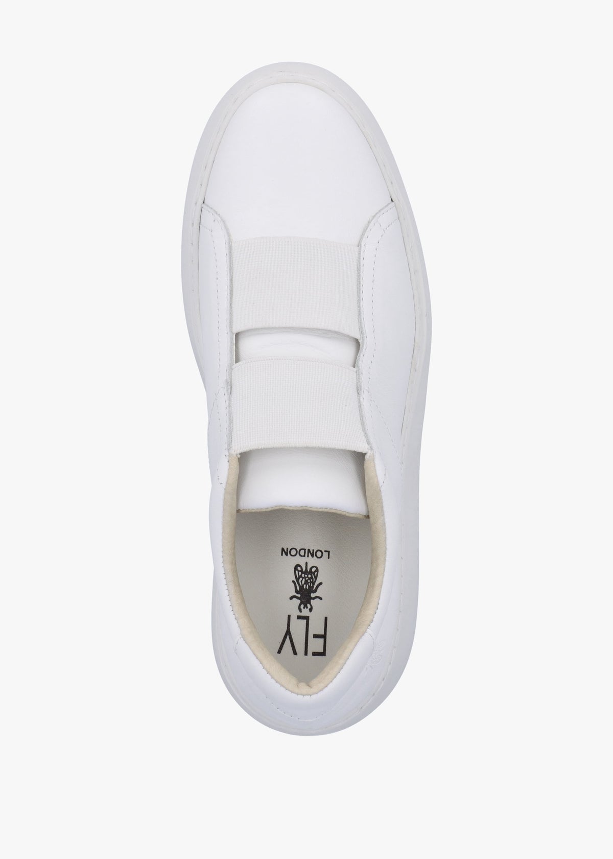 Dito II White Leather Wedge Trainers