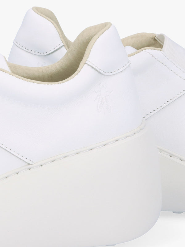 Dito II White Leather Wedge Trainers