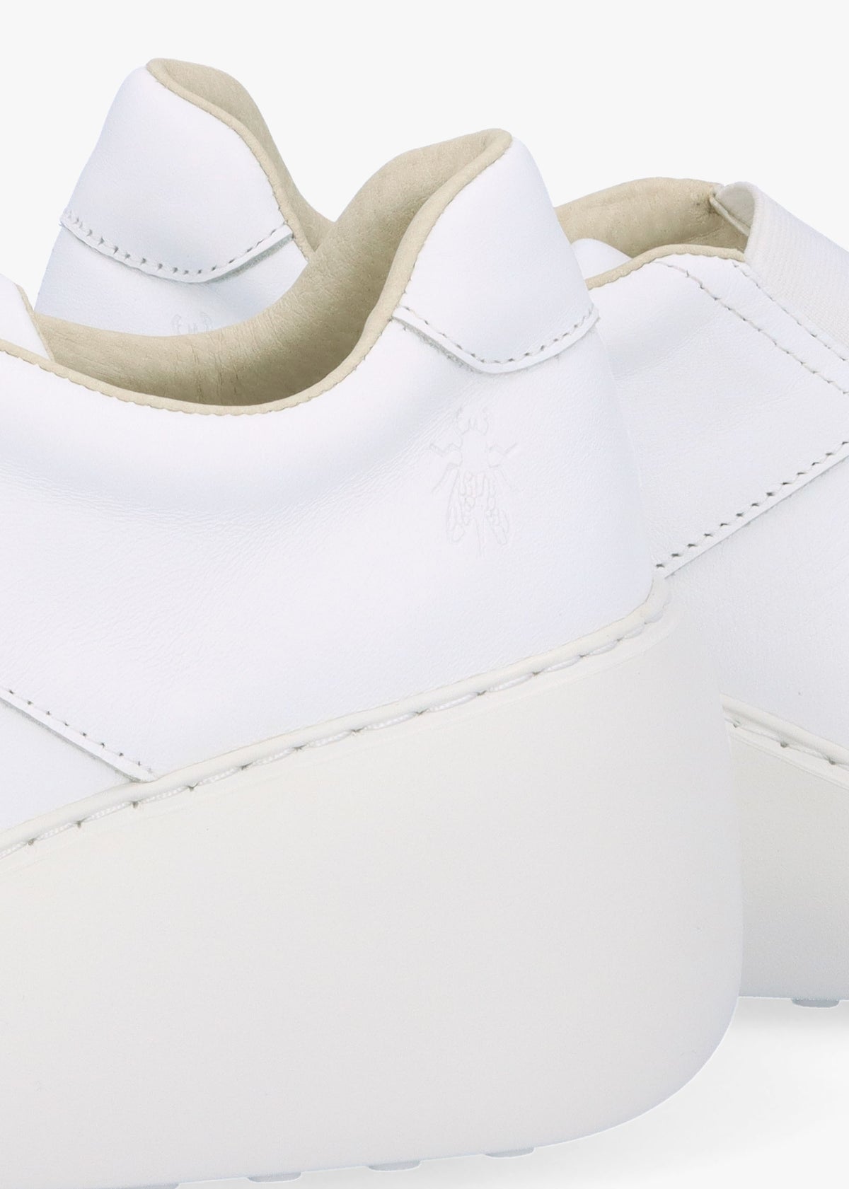Dito II White Leather Wedge Trainers