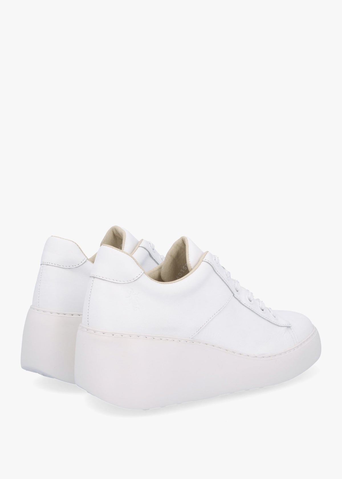 Delf II White Leather Wedge Trainers