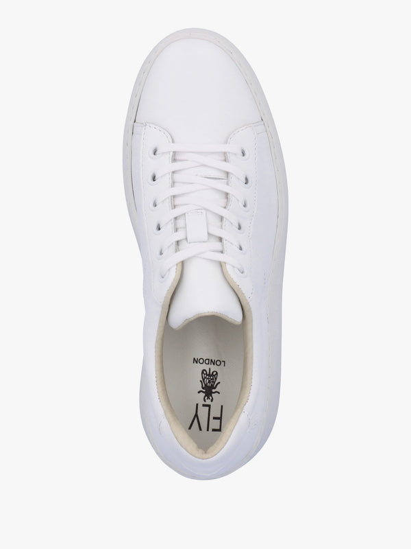 Delf II White Leather Wedge Trainers