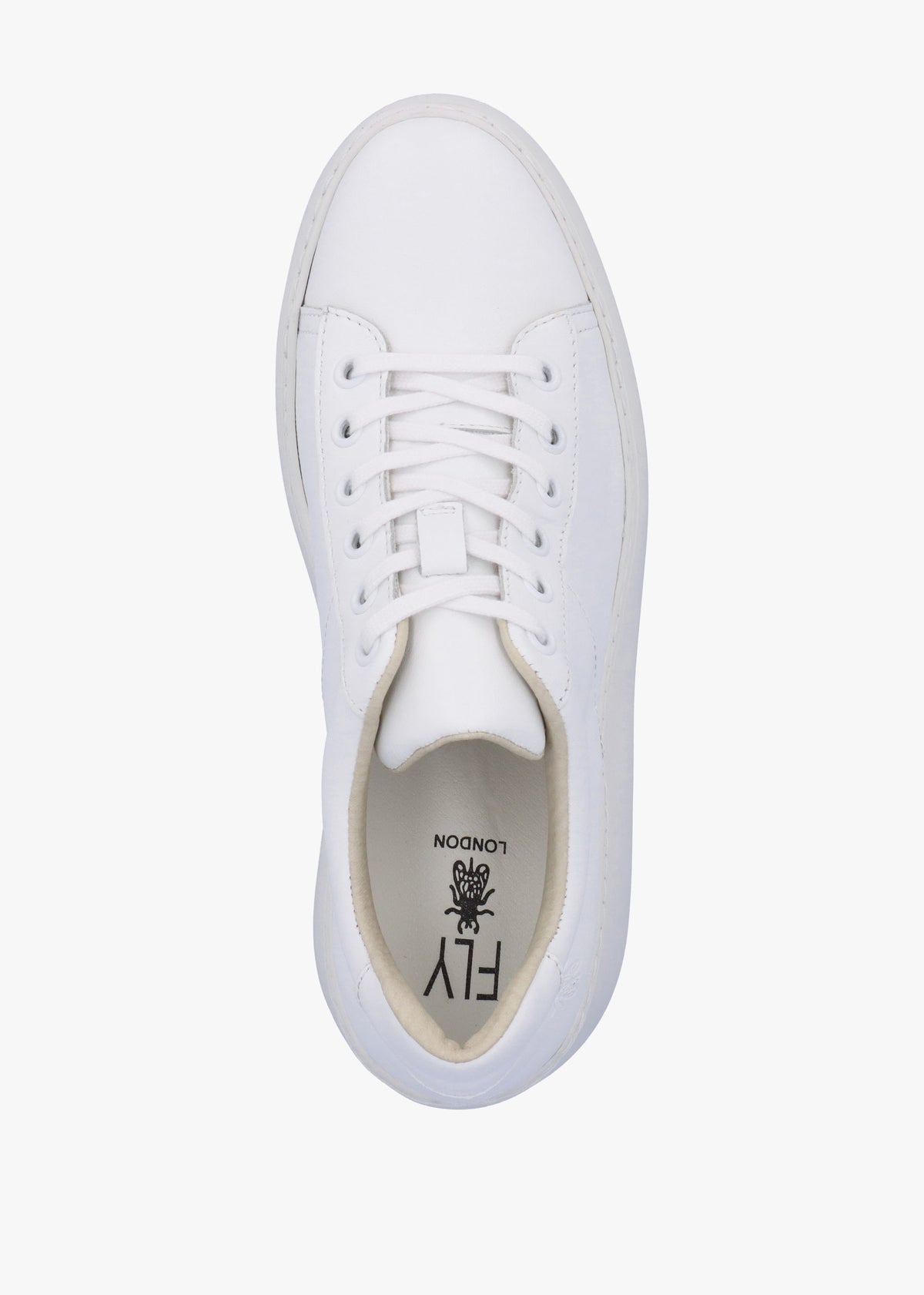 Delf II White Leather Wedge Trainers