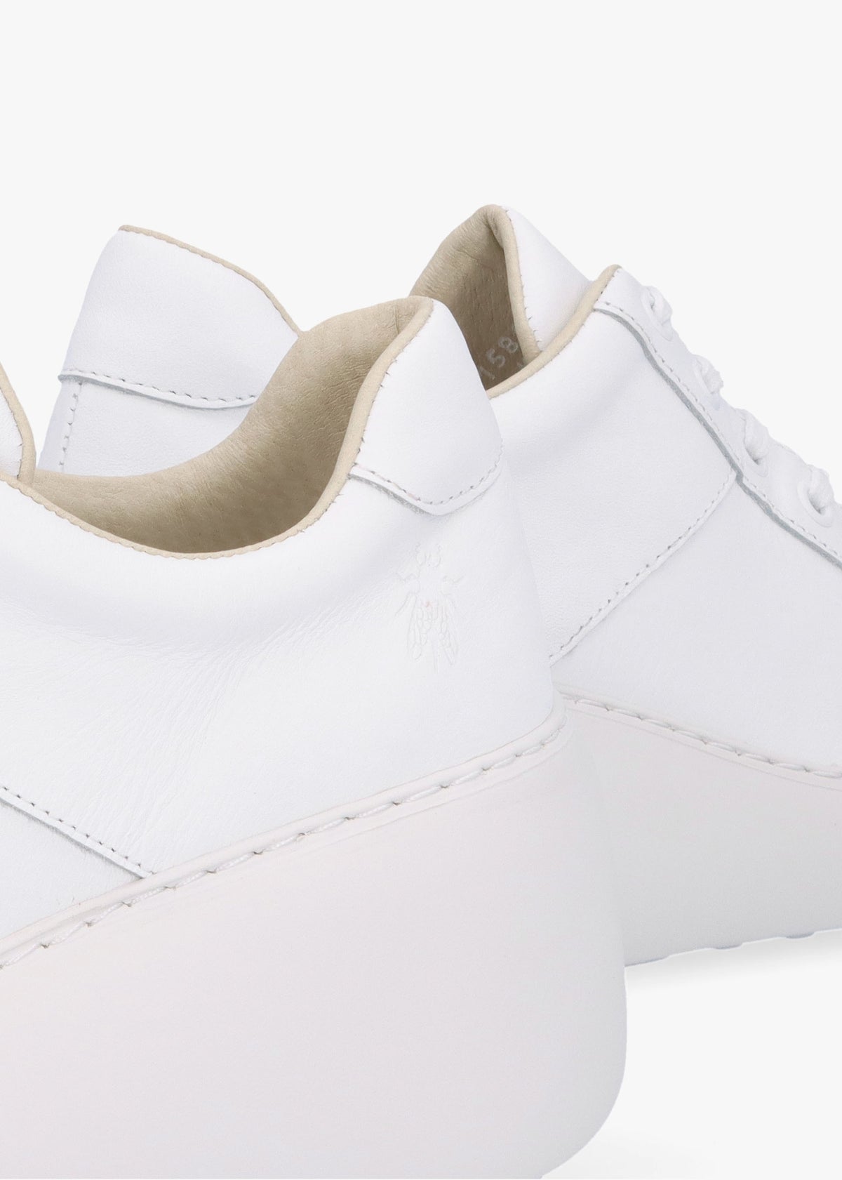 Delf II White Leather Wedge Trainers
