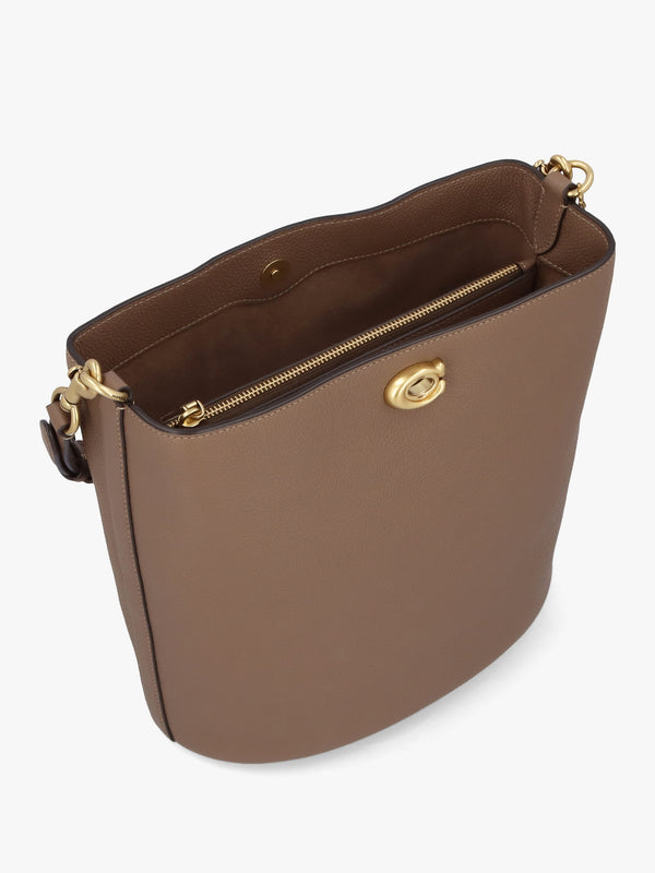 Willow Soft Dark Stone Bucket Bag