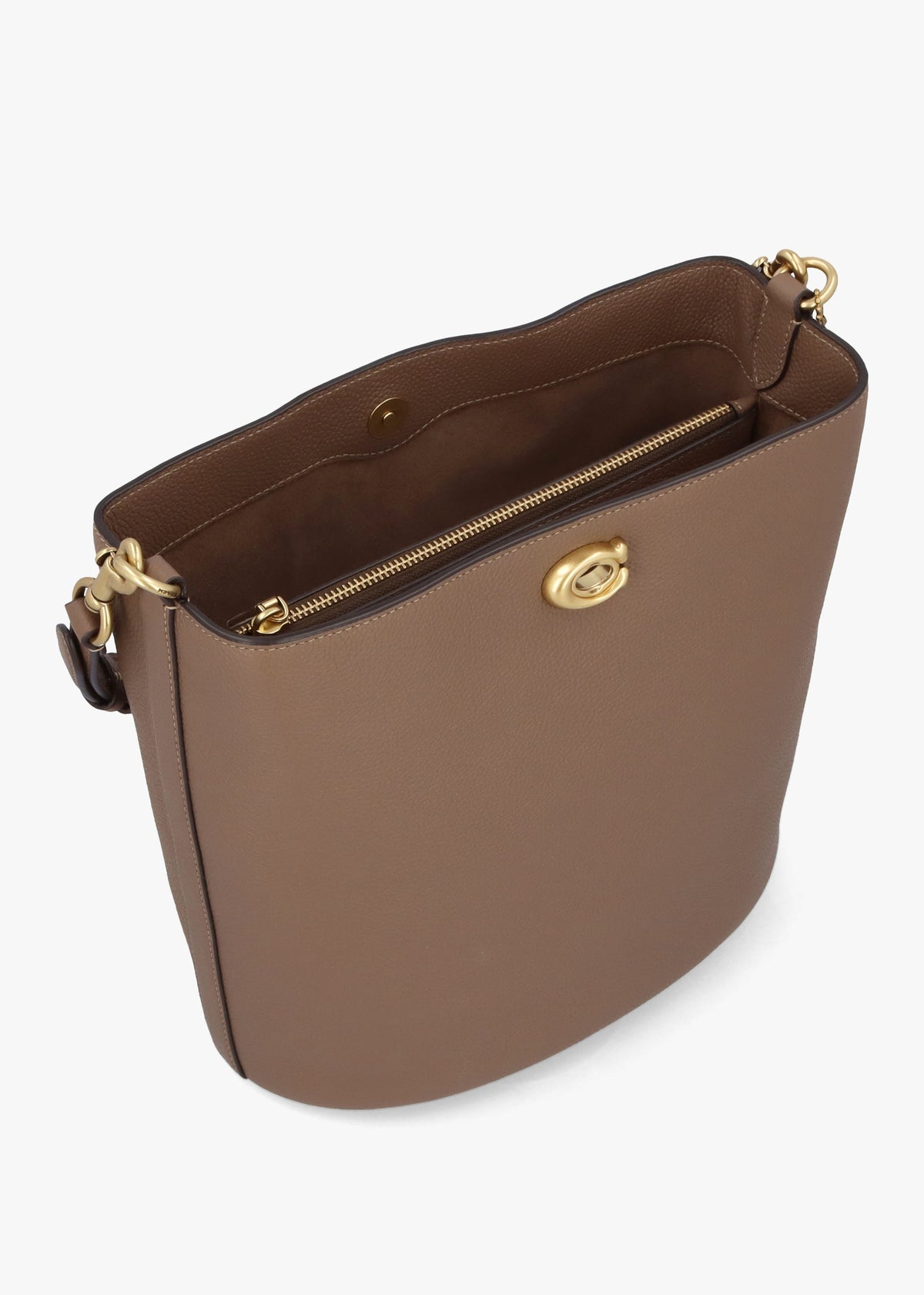 Willow Soft Dark Stone Bucket Bag