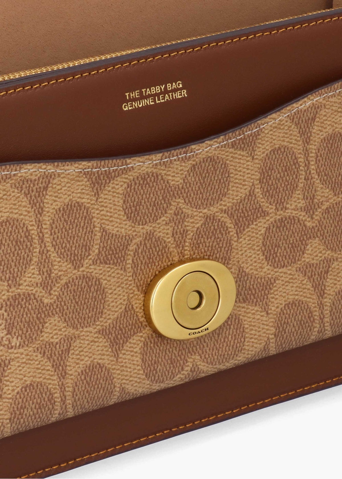 Tabby 26 Signature Coated Canvas Tan Brown Shoulder Bag