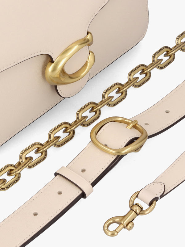 Chain Tabby Chalk Leather Shoulder Bag