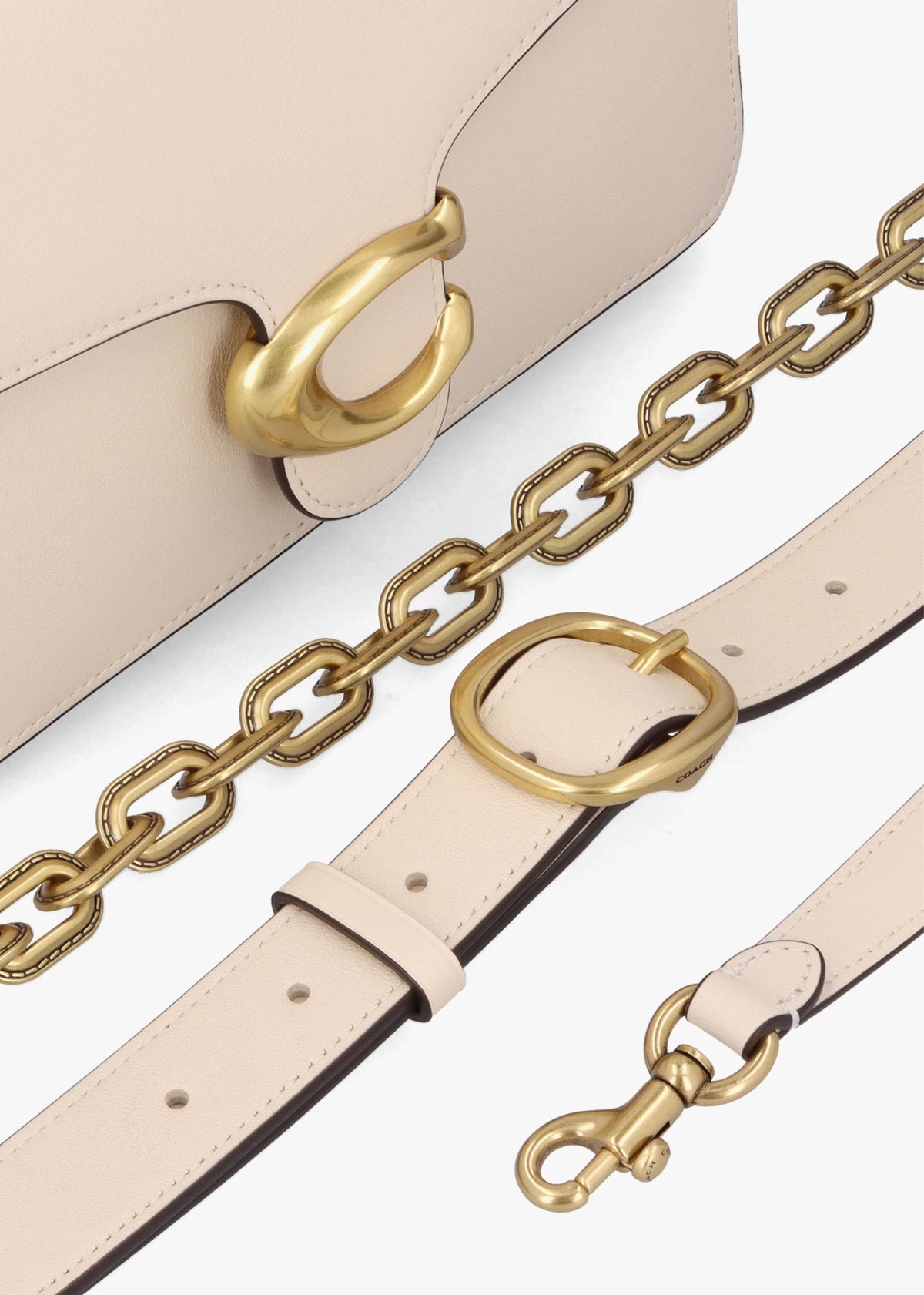 Chain Tabby Chalk Leather Shoulder Bag