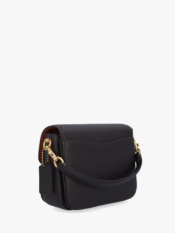 Cassie 19 Black Leather Cross-Body Bag