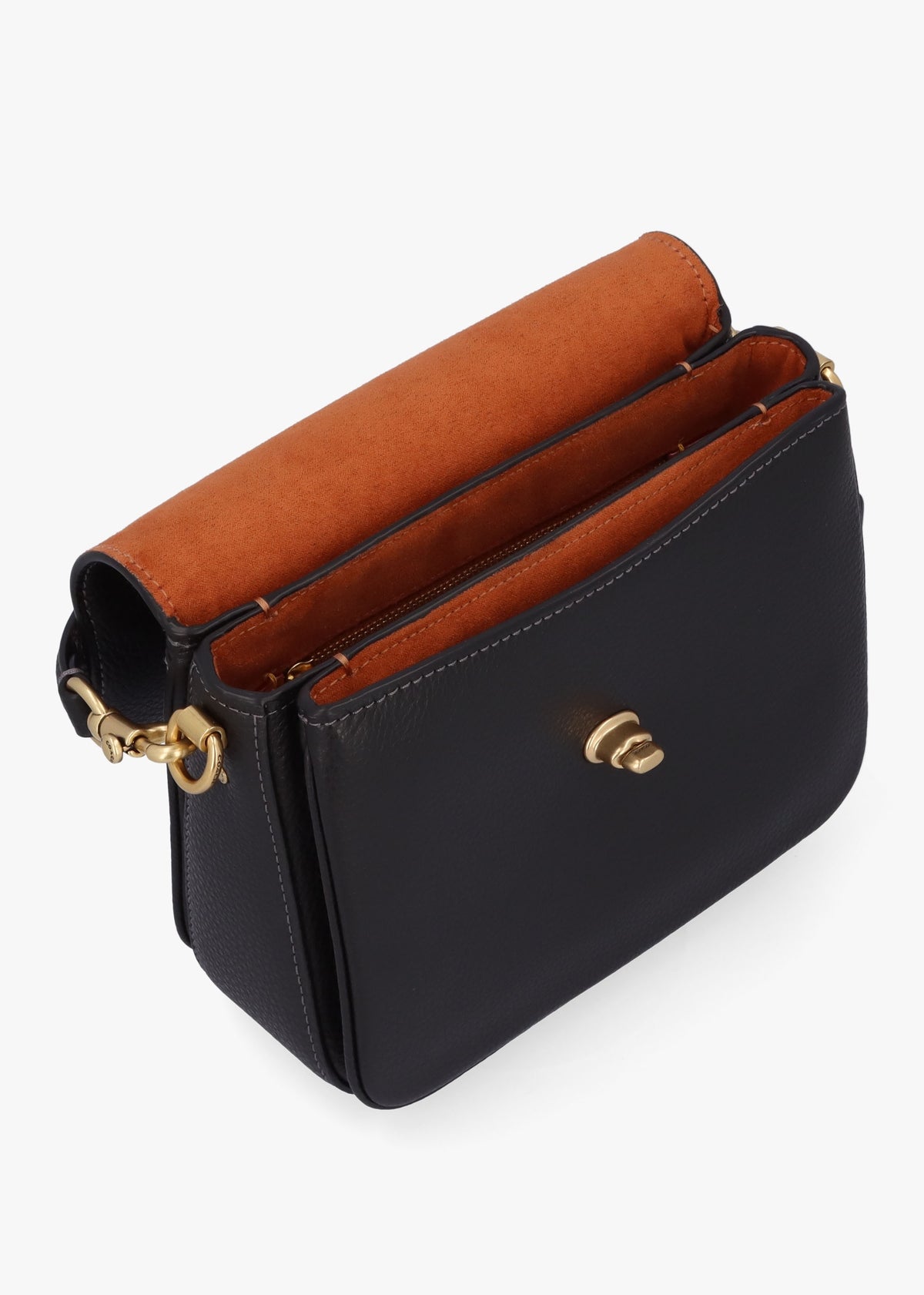 Cassie 19 Black Leather Cross-Body Bag