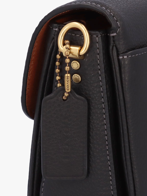 Cassie 19 Black Leather Cross-Body Bag