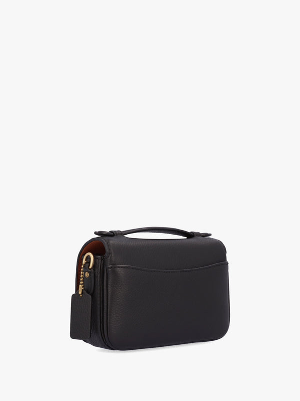Cassie 17 Black Leather Cross-Body Bag