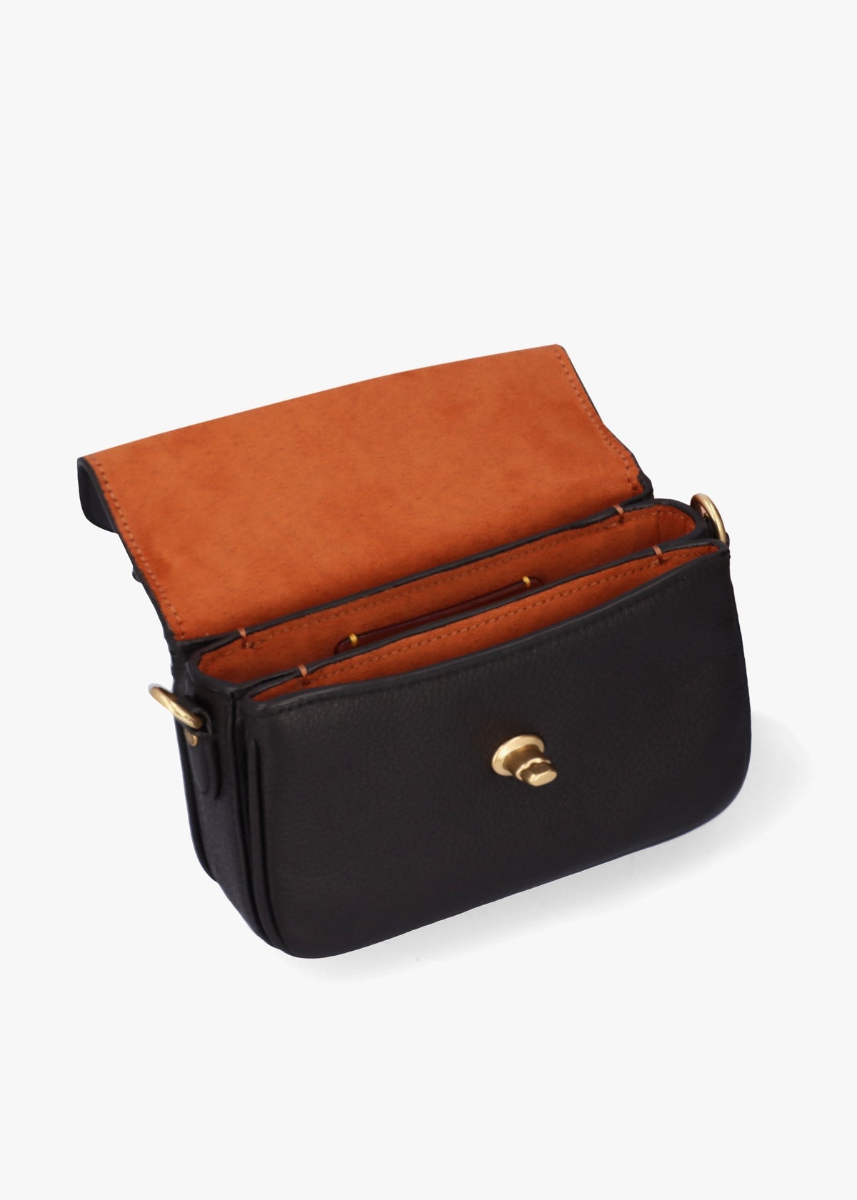 Cassie 17 Black Leather Cross-Body Bag