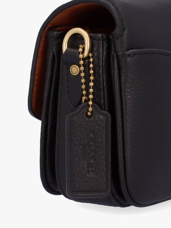 Cassie 17 Black Leather Cross-Body Bag