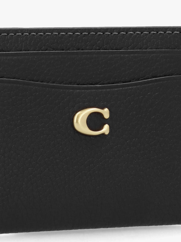 Essentials Black Leather Card Case