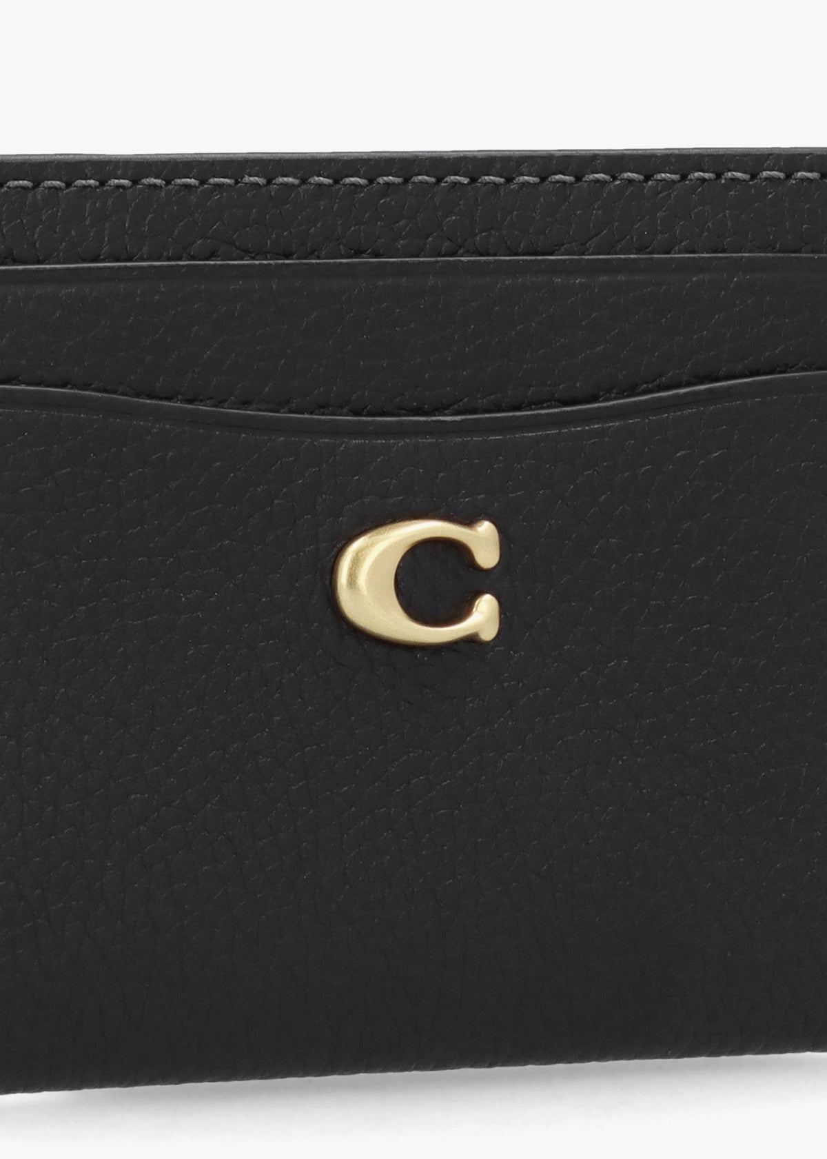 Essentials Black Leather Card Case