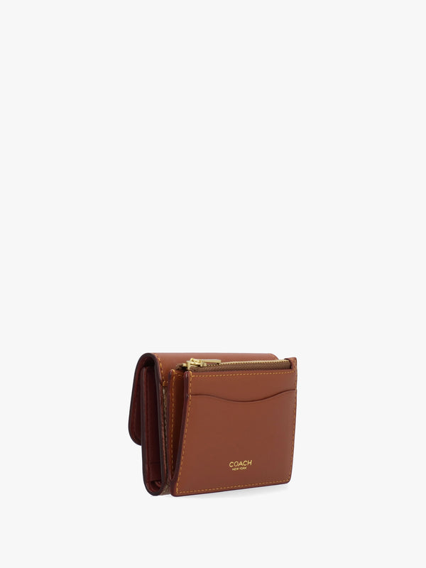 Essential Signature Coated Canvas Tan Caramel Card Holder Wallet
