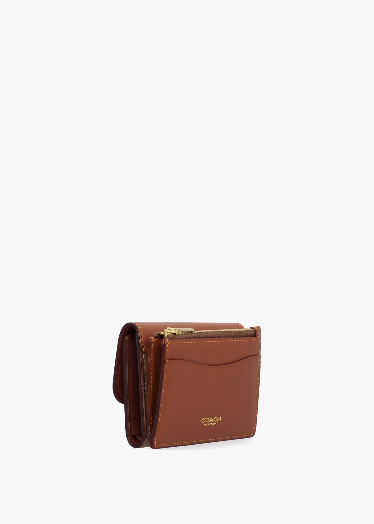 Essential Signature Coated Canvas Tan Caramel Card Holder Wallet