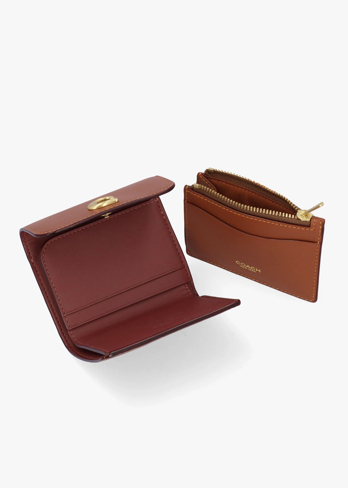Essential Signature Coated Canvas Tan Caramel Card Holder Wallet